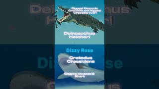 Cretodus Crassidens vs Deinosuchus Hatcheri paleontology paleo 1v1 crocodile shark sea fyp [upl. by Iroc]