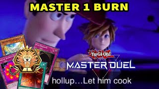 Master 1 Going Second BURN Deck Showcase and Replays YuGiOh Master Duel [upl. by Llenna]