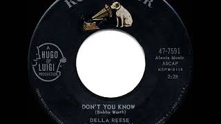 1959 HITS ARCHIVE Don’t You Know  Della Reese a 1 record [upl. by Yaya]