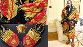 IS A VERSACE BAROQUE ROBE AND VERSACE SLIPPERS WORTH IT [upl. by Uos]