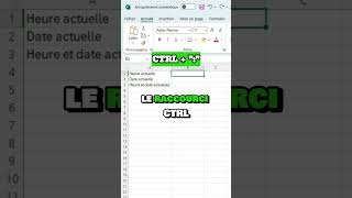 Afficher l’heure et la date sur Excel avec ces raccourcis excel tuto astuce formation exceltips [upl. by Oralie]