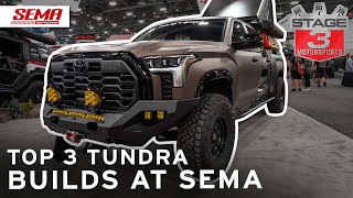 Top 3 Best Tundra OffRoad Builds at SEMA 2022 [upl. by Velma]