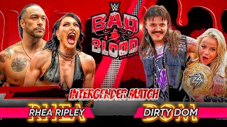 Rhea Ripley vs Dominik Mysterio wLiv Morgan Full Match WWE Bad Blood 2024 Highlights [upl. by Halli]