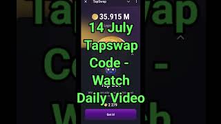 14 July Tapswap Code Today  TapSwap AMA internal Launch Dates Token Conversion  tapswapcode [upl. by Orgalim]