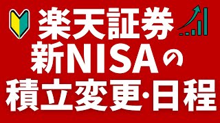 【楽天証券】新NISAの積立設定の変更方法や日程 [upl. by Meehahs460]