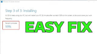 How To Fix Windows 10 Upgrade Assistant Stuck At 99 [upl. by Magan]