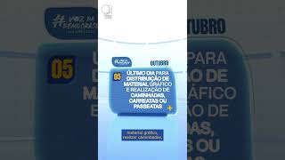 Calendário Eleitoral  05 de Outubro de 2024  Último dia para carretas e propaganda em geral [upl. by Recha138]