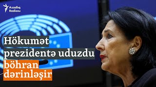 Gürcüstanda dərinləşən böhran Prezidentə uduzan hökumət onu tanımaqdan imtina edir [upl. by Nie975]