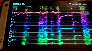 歌唱工具3 PitchLab Spectrogram while singing acappella [upl. by Ruthanne]