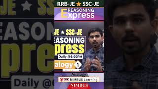 📢 महत्वपूर्ण सुचना By Neelesh Sir 📢 RRB JE 2024 Aspirant  RRB JE Reasoning Online Classes analogy [upl. by Ellerud]