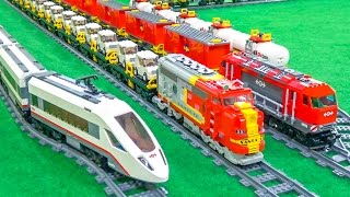 FANTASTIC Lego® trains in motion on a huge layout [upl. by Aneeles]