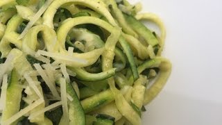 Quick And Easy Cheesy Garlic Zoodles Recipe [upl. by Orji]