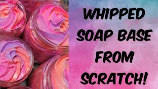 Foaming Whipped Soap Base from scratch tutorial [upl. by Annelise]