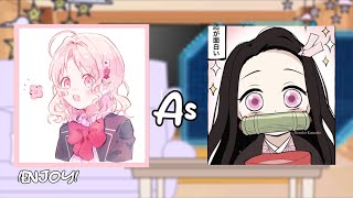 ♥︎ diabolik lovers react to yui as nezuko ♡︎  gacha reaction  ☆ Maessi ★ [upl. by Murielle]