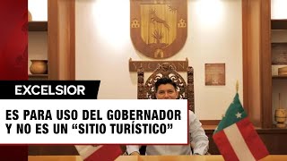 Hijo del gobernador de Yucatán causa polémica por sentarse en la silla oficial [upl. by Llehsyt]