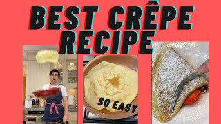 EASIEST CREPE RECIPE EVER  THE BEST RECIPE [upl. by Eledoya]