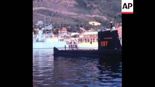 SYND 140571 SOUTH AFRICAS FIRST SUBMARINE ARRIVES IN SIMONSTOWN [upl. by Macri]