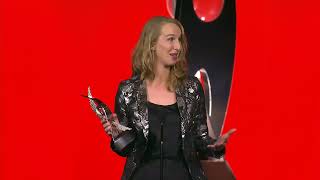 Maggie Robertson wins at the 2022 DICE Awards [upl. by Eilis]