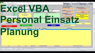 2So wird es eingetragen Personaleinsatzplanung Anlagenbesetzung Schichtplanung Excel VBA [upl. by Deyas]