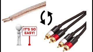 Connecting Speaker Wire To RCA  Simple [upl. by Gean]