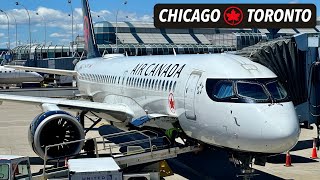 FLYING AIR CANADAs A220  Chicago to Toronto in Economy [upl. by Deehahs]