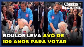 BOULOS LEVA AVÓ DE 100 ANOS PARA VOTAR EM SÃO PAULO [upl. by Alarick]