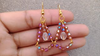 Diy Earrings How to make beaded earrings Earrings Banany Ka Tarika Saima Create Ideas [upl. by Elok]