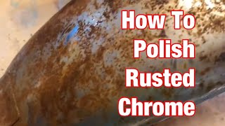 How To Polish Rusted ChromeVintage Motorcycle Restoration Project Part 37 [upl. by Alvita181]