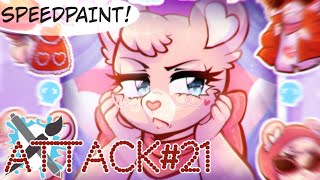 Artfight Speedpaint  Sweetheart Bear Attack21 [upl. by Eyssej]