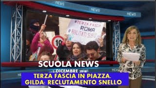 SCUOLA NEWS 2 DICEMBRE 2018 TERZA FASCIA IN PIAZZA GILDA RECLUTAMENTO SNELLO [upl. by Oijimer911]