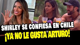 SHIRLEY ARICA LLEGA A CHILE Y CONFIESA QUE YA NO LE GUSTA ARTURO LONGTON [upl. by Ahsiam289]