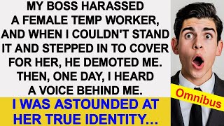 My boss harassed a temp I covered for her and was demoted One day I learned her true identit [upl. by Esilahc880]