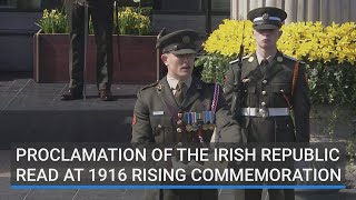 Proclamation of the Irish Republic read at 1916 Rising commemoration [upl. by Koloski]