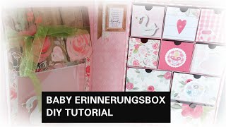 DIY BABY ERINNERUNGSBOX  KEEPSAKE BOX BABY  TUTORIAL  ANLEITUNG DEUTSCH  DIY [upl. by Placidia]