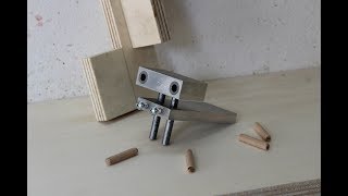 dima per spinatura legno fai da te homemade doweling jig [upl. by Anaugal697]