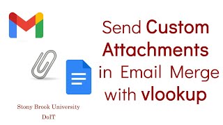 Google Sheets Email Merge To Send Custom Attachments With a formula [upl. by Nodanrb]