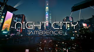 ASMR Night City Cyberpunk Ambience  9 Hours [upl. by Anthony]