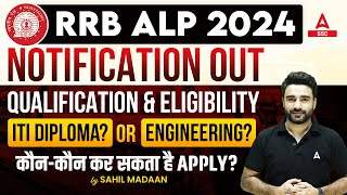 RRB ALP Educational Qualification 2024  RRB ALP Eligibility Criteria  ALP Vacancy 2024 [upl. by Cantlon]