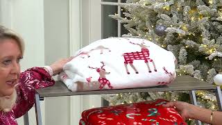 Berkshire Velvetsoft Whimsical Christmas 60x80 Throw on QVC [upl. by Llyrat]