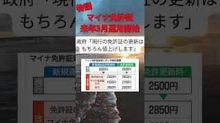 政府「マイナ免許証来年3月から開始」 お金の知識 ニュース 2ch [upl. by Mabelle]