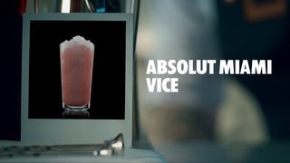 ABSOLUT MIAMI VICE DRINK RECIPE  HOW TO MIX [upl. by Grimona158]