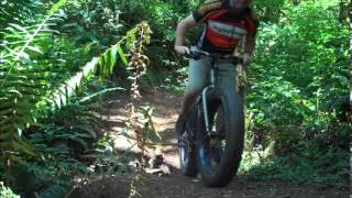 Fat Bike 20132014 Surly Moonlander Ride in the Woods in Oregon [upl. by Drice763]