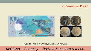 Maldives – Currency  Maldivian rufiyaa and its sub division is Larri [upl. by Erreid]