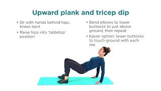 Upward plank and tricep dip [upl. by Adnalro]