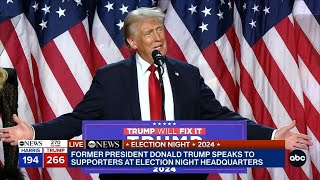 FULL SPEECH Trump declares victory in 2024 presidential election [upl. by Moises472]