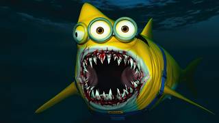 MINIONSHARK Part 2  Story of transformation Minions Parody [upl. by Wiltsey]