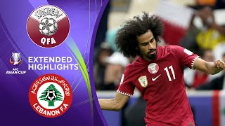 Qatar vs Lebanon  Extended Highlights  AFC Asian Cup  CBS Sports Golazo [upl. by Stubbs]