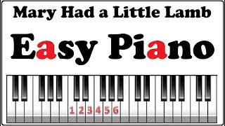 How to play Mary Had a Little Lamb on Piano  Playing Music By Numbers Piano Lesson [upl. by Atwahs]