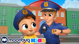 La Policía Nos Cuida  LittleAngelEspañol  Moonbug en Español [upl. by Ayamahs]