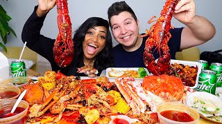 Seafood Boil With Bloves • Whole King Crab amp Lobster • MUKBANG [upl. by Carmita]